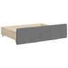 vidaXL Bed Drawer Dark Grey Engineered wood, 100% polyester Standard