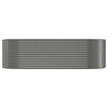 vidaXL Garden Raised Bed Grey Powder-coated steel Large