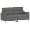 vidaXL Sofa Set Dark Grey Fabric (100% polyester), metal, plywood Large