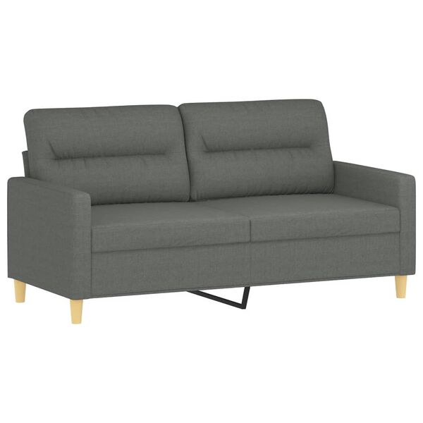 vidaXL Sofa Set Dark Grey Fabric (100% polyester), metal, plywood Large