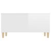 vidaXL Coffee Table High gloss white Engineered wood, solid eucalyptus wood