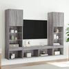 vidaXL 5 Piece TV Wall Units with LED Gray Sonoma Engineered Wood