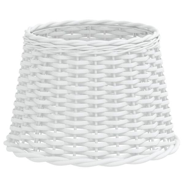 vidaXL Lamp Shade White Wicker, Iron Medium Decorative Inlays