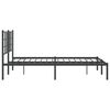 vidaXL Bed Frame Black Powder-Coated Steel Full Bed Frame Rectangular