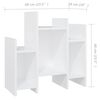 vidaXL Side Cabinet White 23.6x10.2x23.6" Engineered Wood