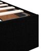vidaXL Ottoman Bed Frame Black Polyester, Metal, Plywood, Engineered Wood