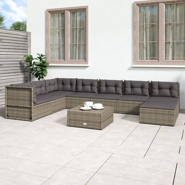 vidaXL Garden Lounge Set Grey