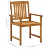 vidaXL Patio Chair Set of 4 Brown Solid Acacia wood Medium Durable