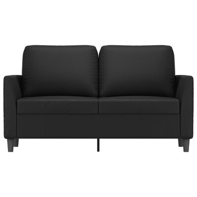 vidaXL 2-Seater Sofa Black 47.2" Faux Leather