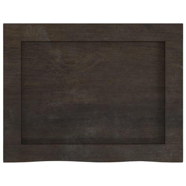 vidaXL Bathroom Countertop Dark Brown 15.7 x 11.8 x (0.8-1.6) " Treated Solid Wood