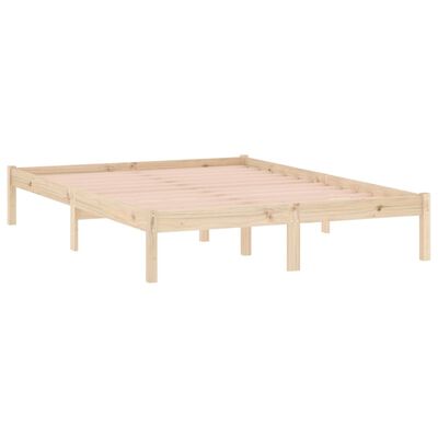 vidaXL Bed Frame 53.9"x74.8" Solid Wood Pine Full
