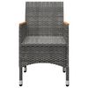 vidaXL Dining Set Gray Solid Acacia Wood 3 Piece Set Durable