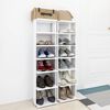vidaXL Shoe Cabinet Set of 2 White Engineered Wood Compact