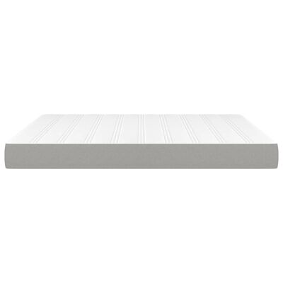 vidaXL Pocket Spring Bed Mattress Light Gray 59.8"x79.9"x7.9" Queen Fabric