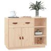 vidaXL Sideboard Brown Solid Pine Wood Medium Sideboard Rectangular