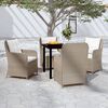 vidaXL Garden Dining Set Brown, Cream, Black