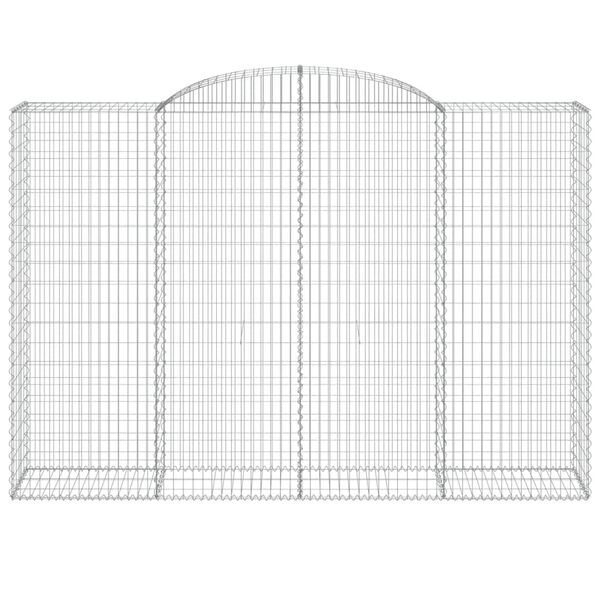 vidaXL Gabion Basket Set of 2 Silver Galvanized Iron Large