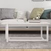 vidaXL Coffee Table White Solid Pine Wood Medium Simplistic