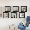 vidaXL Wall Cube Shelves 6 pcs Black Oak 11.8x5.9x11.8" Engineered Wood