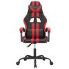 vidaXL Gaming Chair Black and Red Faux Leather