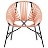 vidaXL Garden Egg Chair Black and Orange PE Rattan, Powder-Coated Steel