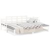 vidaXL Day Bed White Solid pine wood 2x