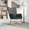 vidaXL Rocking Chair Dark Grey Polyester Fabric Large Rocking Chair