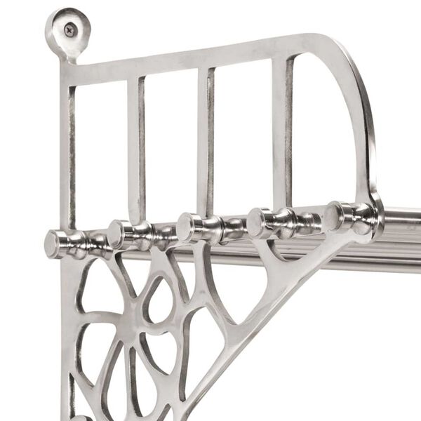 vidaXL Luggage Rack Silver Aluminum Standard Adjustable Armrests