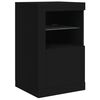 vidaXL Side Cabinet Black Engineered wood, Glass Medium Side Cabinet