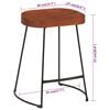 vidaXL Bar Stool Set of 2 Brown and Black