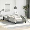 vidaXL Bed Frame Light Gray Polyester Twin Bed Frame Rectangular