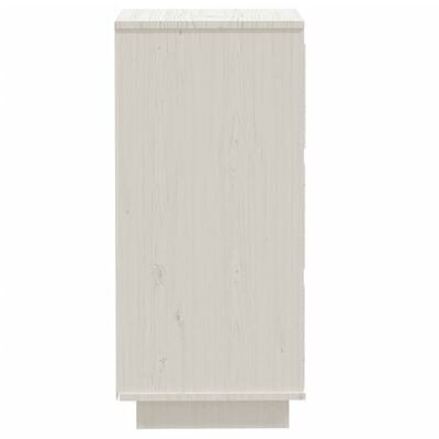 vidaXL Sideboards 2 pcs White 12.6"x13.4"x29.5" Solid Wood Pine