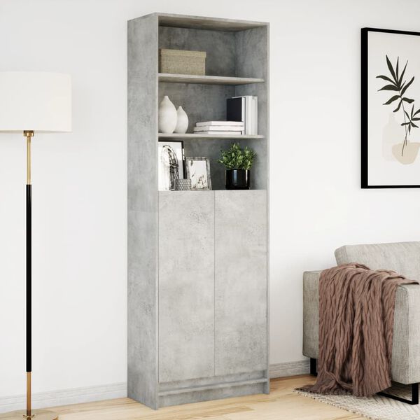 vidaXL Highboard Concrete Grey Engineered Wood Tall Highboard