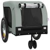vidaXL Pet Bike Trailer Black and grey Oxford fabric Collapsible