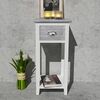 vidaXL Cabinet Grey and White Paulownia wood and plywood Medium