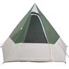 vidaXL Camping Tent with Roof Green 189.76 x 141.73 x 89.37 in Taffeta