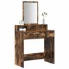 vidaXL Dressing Table with Drawer Smoked Oak 31.10 x 16.14 x 55.12 in