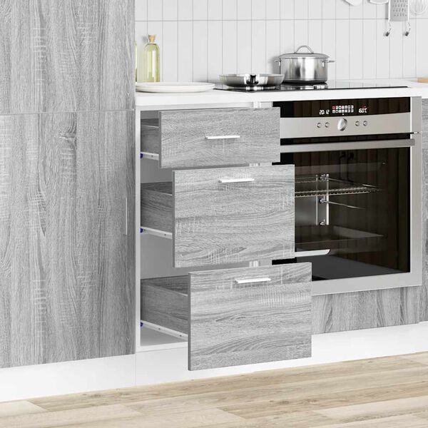 vidaXL Bottom Cabinet Grey Sonoma Engineered Wood 15.7x18.1x32.1 in