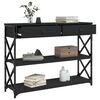 vidaXL Console Table Black Engineered wood 39.4 in x 11.0 in x 29.5 in