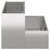 vidaXL Garden Planter Silver 39.37 x 23.62 x 17.72 in Stainless Steel