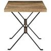 vidaXL Dining Table Natural Mango Wood Rough Mango Wood, Powder-Coated Steel