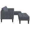 vidaXL Sofa Set 2 pcs Dark gray 173 x 131 x 67 cm Velvet