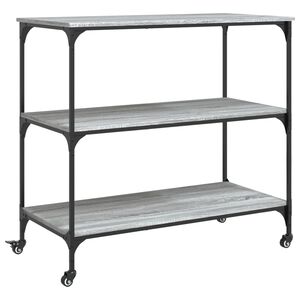 vidaXL Kitchen Trolley Gray Sonoma 40.2"x19.7"x37.4" Engineered Wood