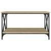 vidaXL Coffee Table Sonoma oak Engineered wood, iron Medium Durable