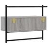 vidaXL TV Cabinet Grey Sonoma Engineered Wood, Metal 23.8 x 11.8 x 20.1 in