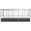 vidaXL Aviary Silver Galvanized steel Large Aviary Rectangular