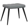 vidaXL Relaxing Chair With Stool Light Grey Fabric (100% polyester), Steel