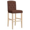 vidaXL Bar Chair Brown Solid rubber wood, Fabric (100% polyester), Foam