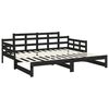 vidaXL Day Bed Black Solid pine wood 2x