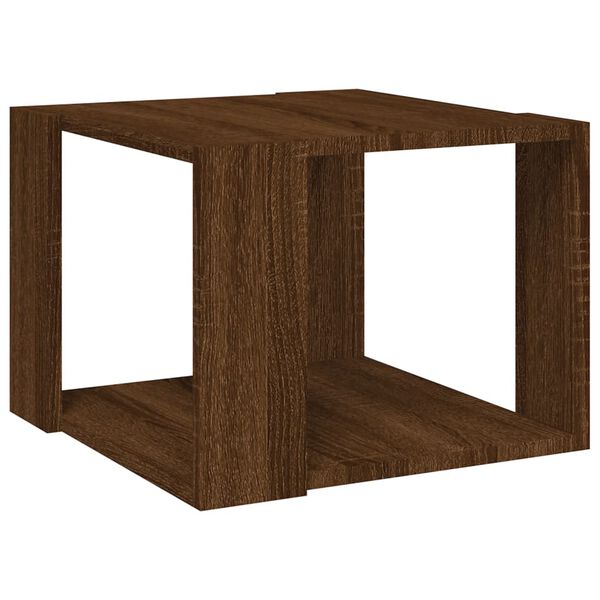 vidaXL Coffee Table Brown Oak Engineered Wood 15.7 in x 15.7 in x 11.8 in